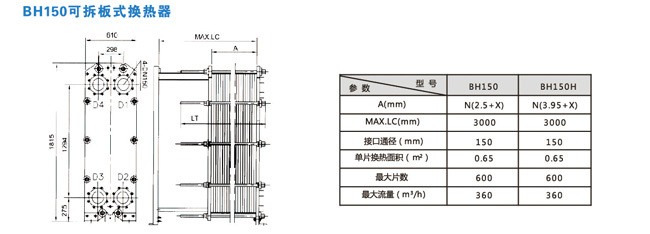 可拆板式换热器尺寸